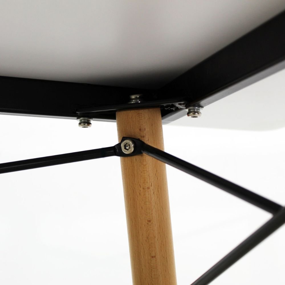 Mesa rectangular Kingstrong Oslo con estructura y cubierta de madera de diseño minimalista