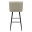 Banco alto Kingstrong Pizol con asiento y respaldo tapizados en tela y base de metal en acabado mate.