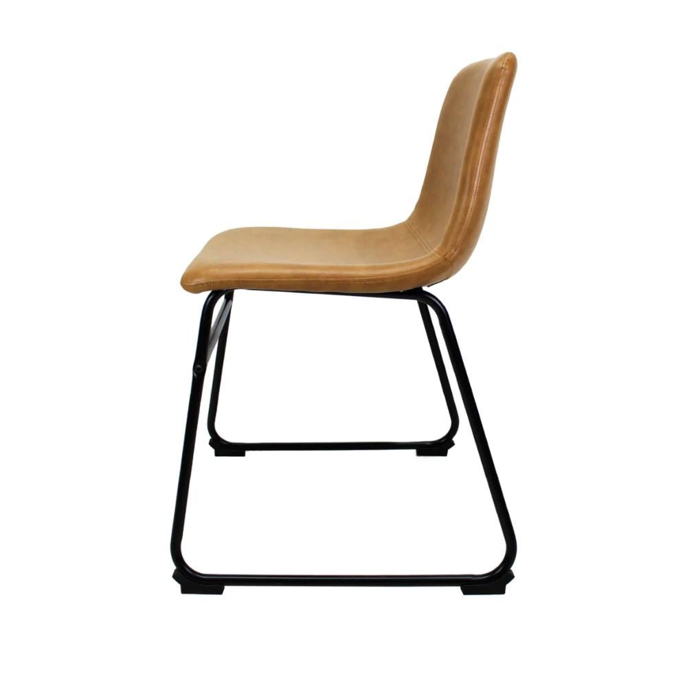 Silla Kingstrong Phoenix con asiento acojinado en tela tipo PU y base metálica mate