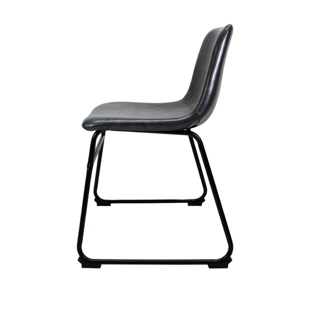 Silla Kingstrong Phoenix con asiento acojinado en tela tipo PU y base metálica mate