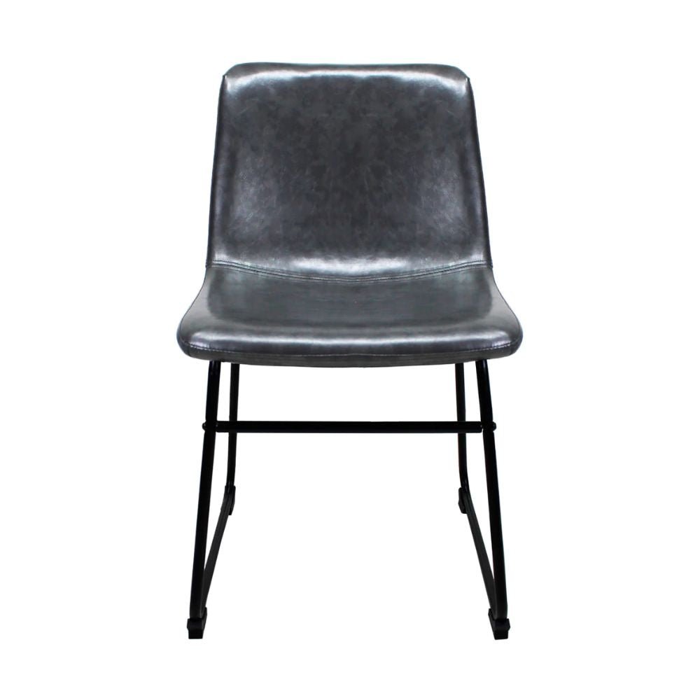 Silla Kingstrong Phoenix con asiento acojinado en tela tipo PU y base metálica mate