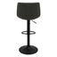 Banco alto Kingstrong Zurich con asiento y respaldo tapizados y base de metal mate con reposapiés