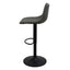 Banco alto Kingstrong Zurich con asiento y respaldo tapizados y base de metal mate con reposapiés