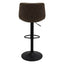 Banco alto Kingstrong Zurich con asiento y respaldo tapizados y base de metal mate con reposapiés