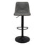 Banco alto Kingstrong Zurich con asiento y respaldo tapizados y base de metal mate con reposapiés
