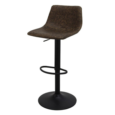 Banco alto Kingstrong Zurich con asiento y respaldo tapizados y base de metal mate con reposapiés