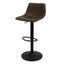 Banco alto Kingstrong Zurich con asiento y respaldo tapizados y base de metal mate con reposapiés