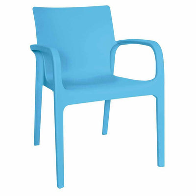 Silla comercial OFFIHO Alissa OHV-91 monobloque de polipropileno para terraza, asiento y respaldo de una sola pieza