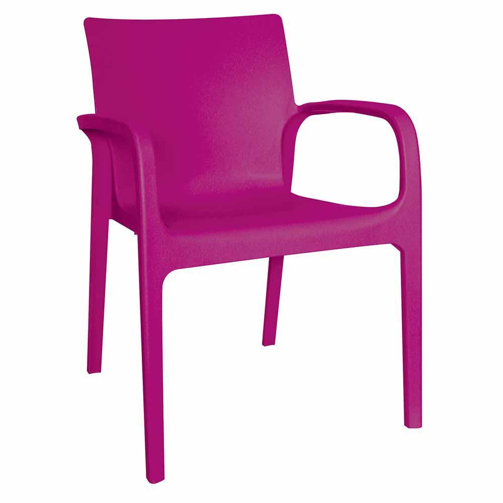 Silla comercial OFFIHO Alissa OHV-91 monobloque de polipropileno para terraza, asiento y respaldo de una sola pieza