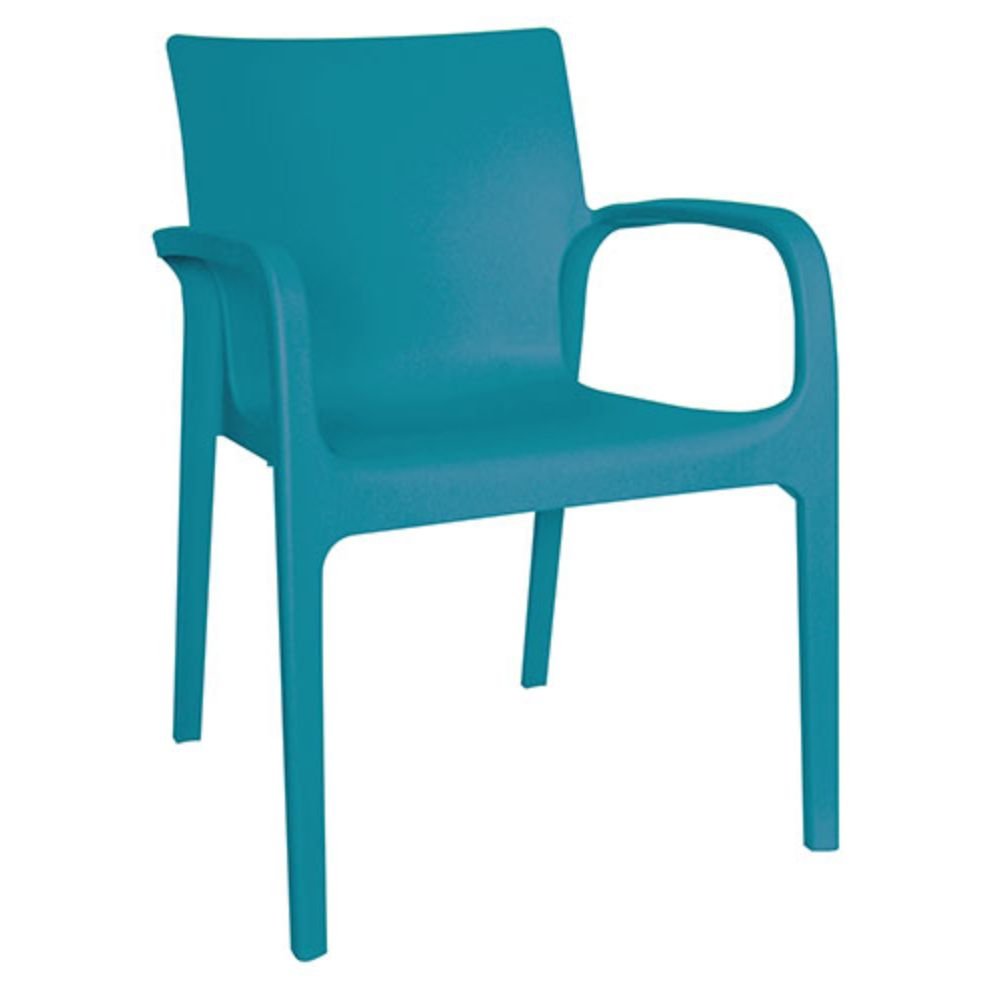 Silla comercial OFFIHO Alissa OHV-91 monobloque de polipropileno para terraza, asiento y respaldo de una sola pieza