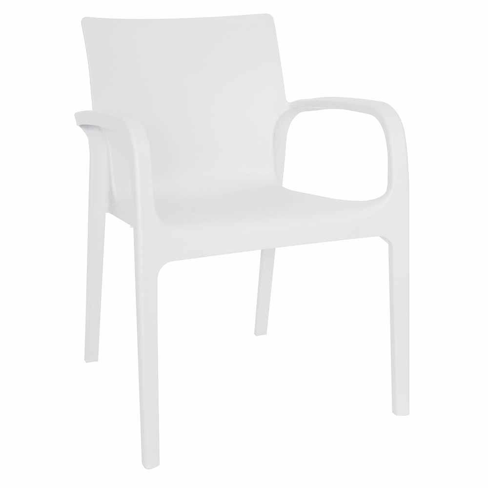 Silla comercial OFFIHO Alissa OHV-91 monobloque de polipropileno para terraza, asiento y respaldo de una sola pieza