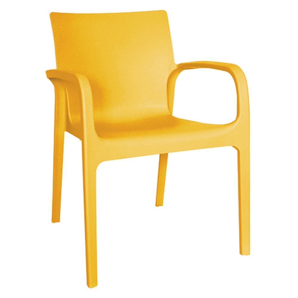 Silla comercial OFFIHO Alissa OHV-91 monobloque de polipropileno para terraza, asiento y respaldo de una sola pieza