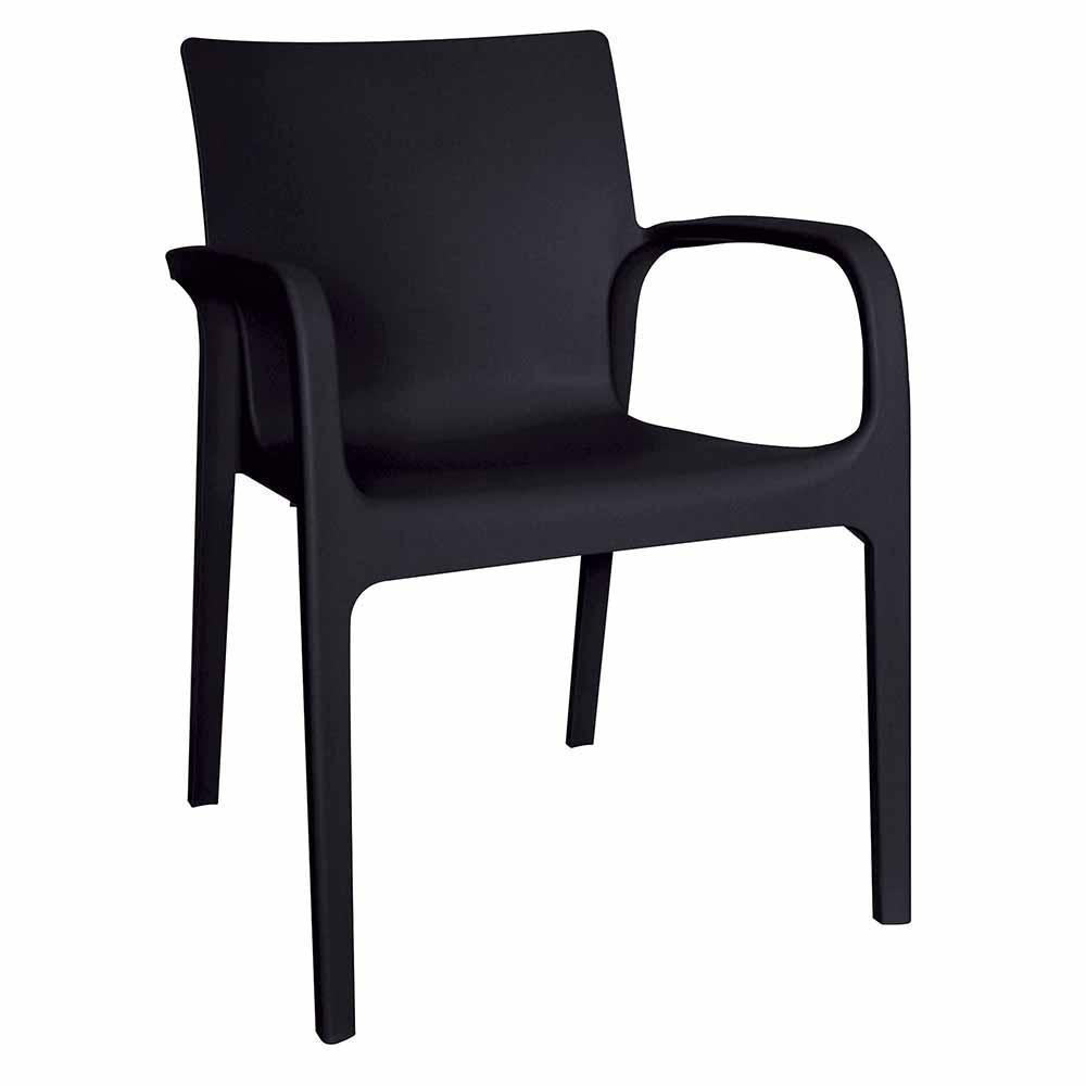 Silla comercial OFFIHO Alissa OHV-91 monobloque de polipropileno para terraza, asiento y respaldo de una sola pieza