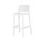 Banco alto Offiho Sensilla OHV-7211B de polipropileno en una sola pieza, apilable, con respaldo y patas integradas.