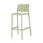 Banco alto Offiho Sensilla OHV-7211B de polipropileno en una sola pieza, apilable, con respaldo y patas integradas.