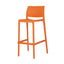 Banco alto Offiho Sensilla OHV-7211B de polipropileno en una sola pieza, apilable, con respaldo y patas integradas.