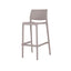 Banco alto Offiho Sensilla OHV-7211B de polipropileno en una sola pieza, apilable, con respaldo y patas integradas.