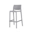 Banco alto Offiho Sensilla OHV-7211B de polipropileno en una sola pieza, apilable, con respaldo y patas integradas.