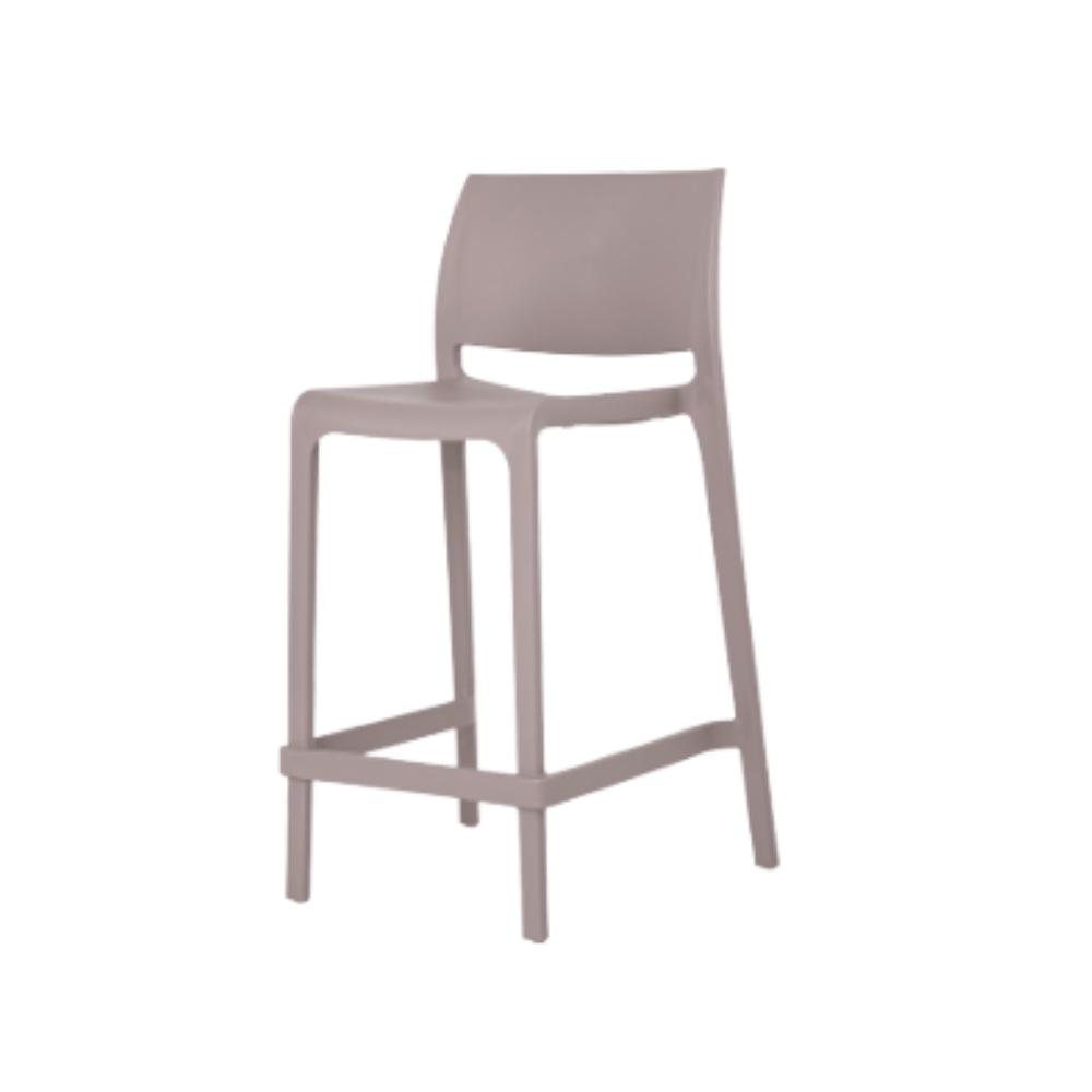 Banco bajo Offiho Sensilla OHV-7211C de polipropileno en pieza única con respaldo, en color