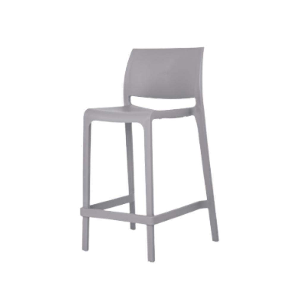 Banco bajo Offiho Sensilla OHV-7211C de polipropileno en pieza única con respaldo, en color