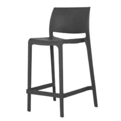 Banco bajo Offiho Sensilla OHV-7211C de polipropileno en pieza única con respaldo, en color