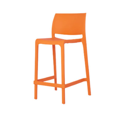 Banco bajo Offiho Sensilla OHV-7211C de polipropileno en pieza única con respaldo, en color