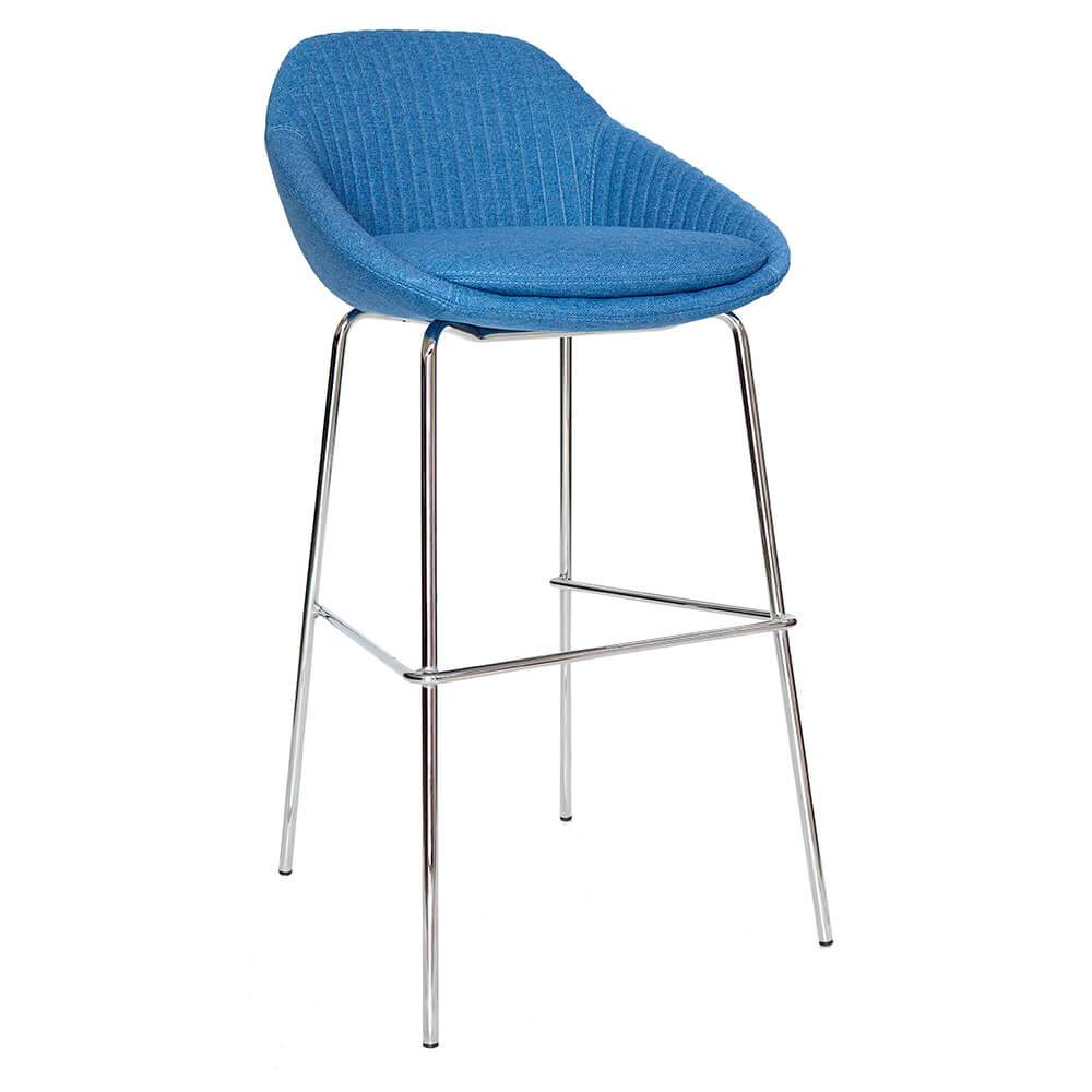 Banco comercial Offiho Fabrizia OHV-129 con estructura de acero, asiento, respaldo y brazos tapizados de color