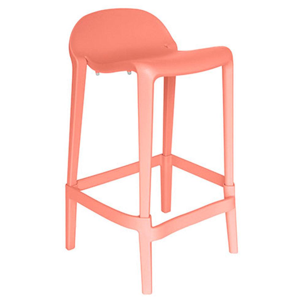Banco bajo Offiho Joyous con asiento y respaldo en polipropileno sin brazos.