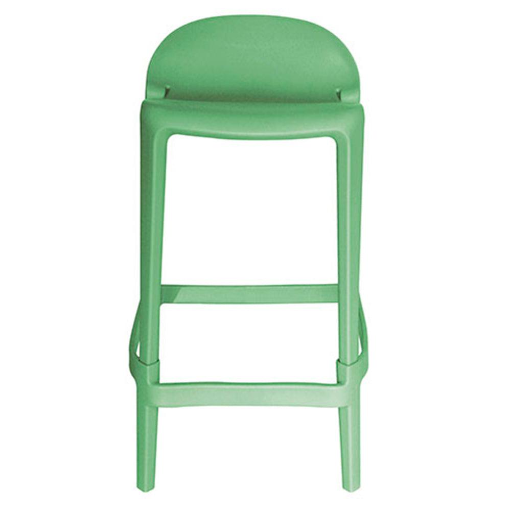 Banco bajo Offiho Joyous con asiento y respaldo en polipropileno sin brazos.