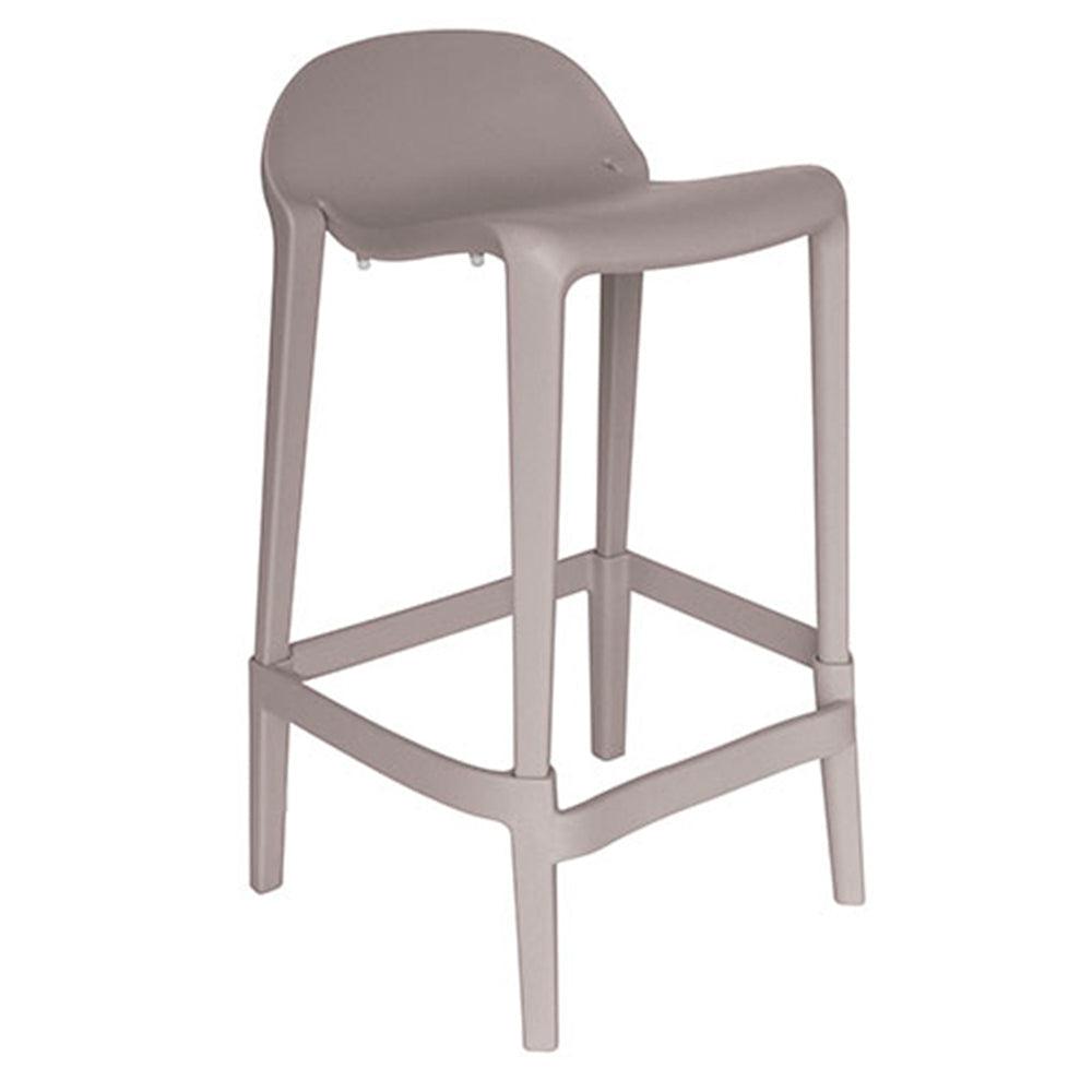 Banco bajo Offiho Joyous con asiento y respaldo en polipropileno sin brazos.