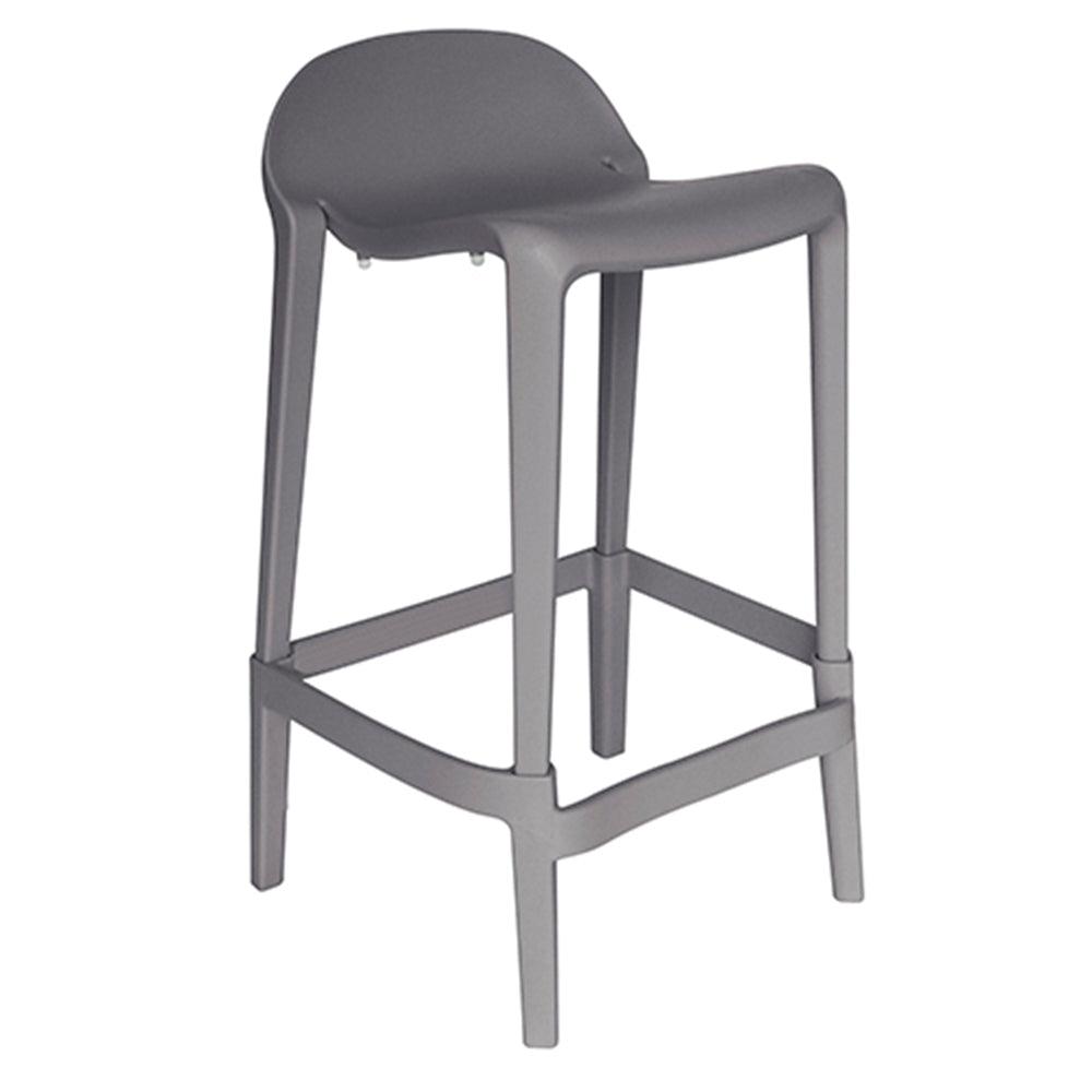 Banco bajo Offiho Joyous con asiento y respaldo en polipropileno sin brazos.