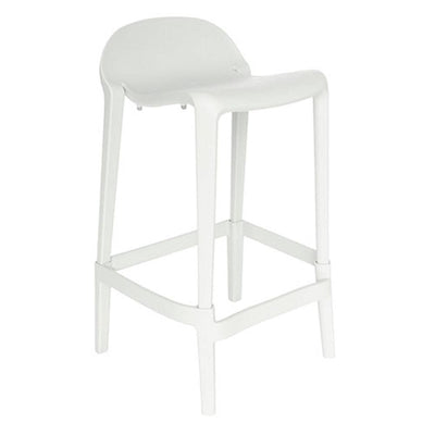 Banco bajo Offiho Joyous con asiento y respaldo en polipropileno sin brazos.