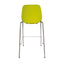 Banco alto Offiho Quick con asiento y respaldo en polipropileno y estructura de acero tubular cromado.