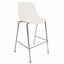Banco alto Offiho Quick con asiento y respaldo en polipropileno y estructura de acero tubular cromado.