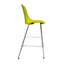Banco alto Offiho Quick con asiento y respaldo en polipropileno y estructura de acero tubular cromado.