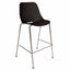 Banco alto Offiho Quick con asiento y respaldo en polipropileno y estructura de acero tubular cromado.