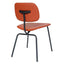 Silla comercial Offiho Silhouette OHV-142 tapizada en café claro con estructura tubular de acero