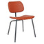 Silla comercial Offiho Silhouette OHV-142 tapizada en café claro con estructura tubular de acero
