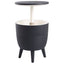 Mesa con hielera OFFIHO Cancún Cooler OHM-7035 en polipropileno ajustable, varios colores, para exterior.
