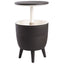 Mesa con hielera OFFIHO Cancún Cooler OHM-7035 en polipropileno ajustable, varios colores, para exterior.