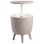 Mesa con hielera OFFIHO Cancún Cooler OHM-7035 en polipropileno ajustable, varios colores, para exterior.