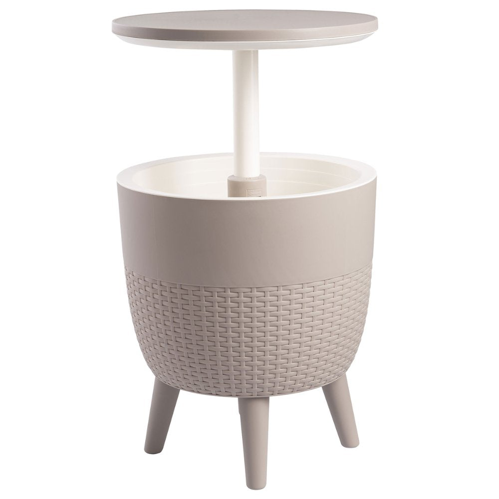 Mesa con hielera OFFIHO Cancún Cooler OHM-7035 en polipropileno ajustable, varios colores, para exterior.