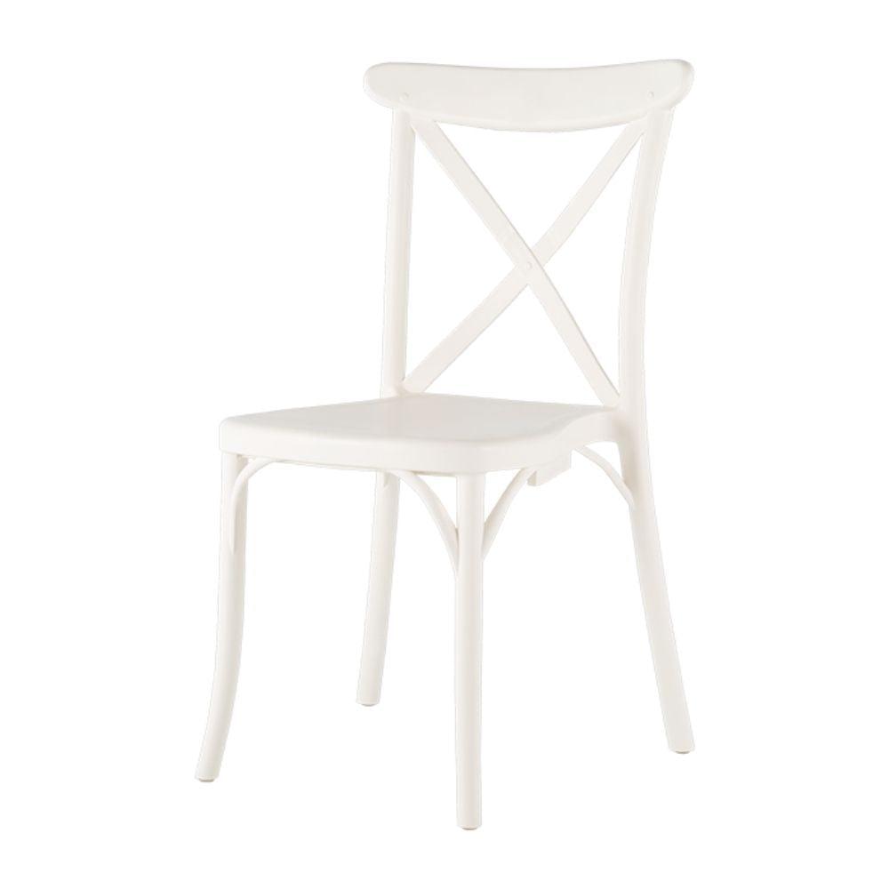 Silla comercial OFFIHO OHV-117 monobloque de polipropileno con respaldo alto y patas integradas