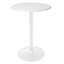 Mesa redonda OFFIHO HERON OHM-7168B-DT con pedestal de acero y cubierta de polipropileno blanca
