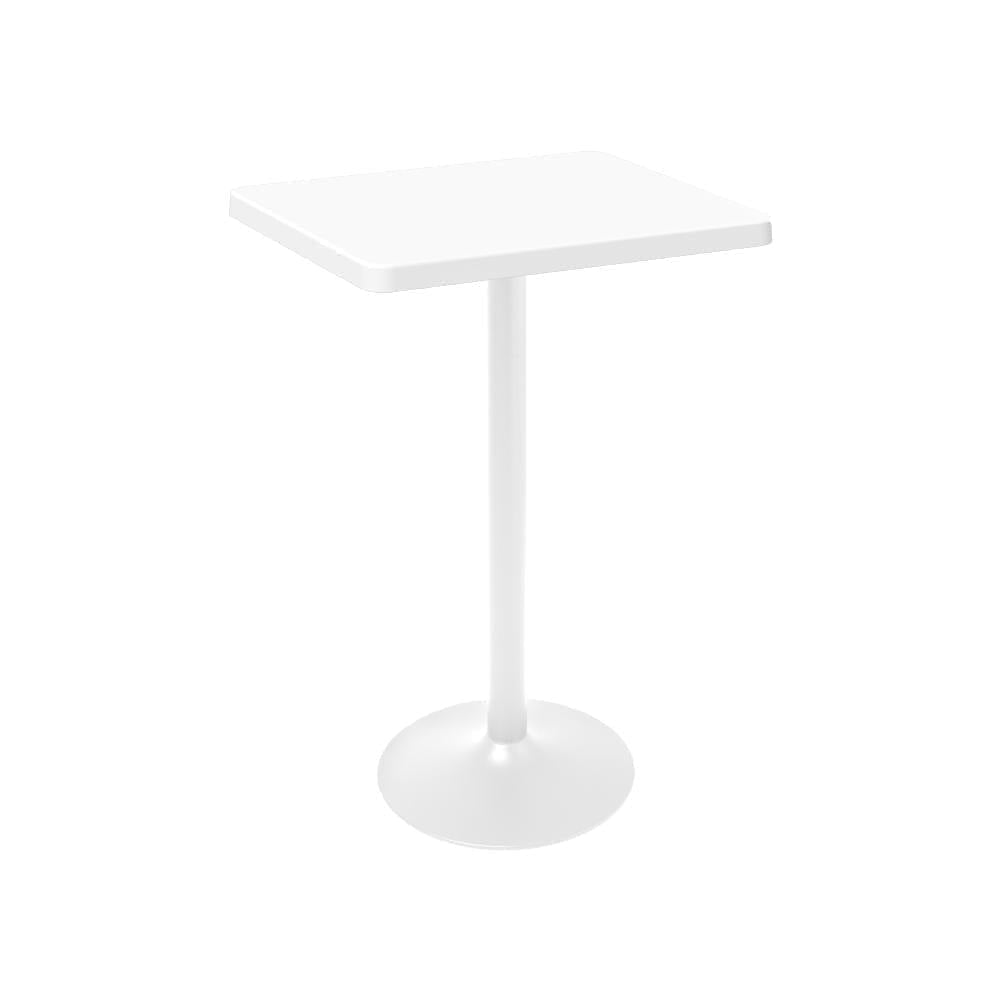 Mesa periquera cuadrada Offiho Oulu OHM-7167-BT con pedestal de acero y cubierta de polipropileno