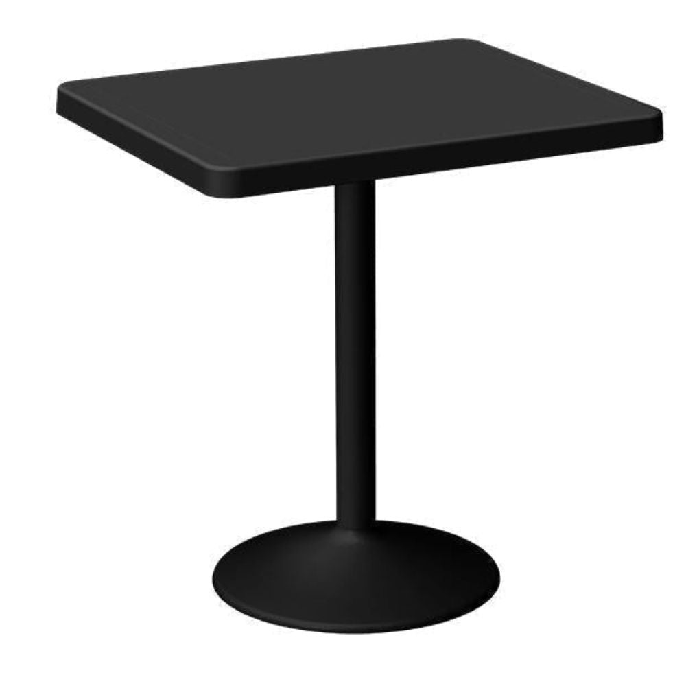 Mesa cuadrada para cafetería Offiho Oulu OHM-7167-DT con pedestal de acero y cubierta de polipropileno