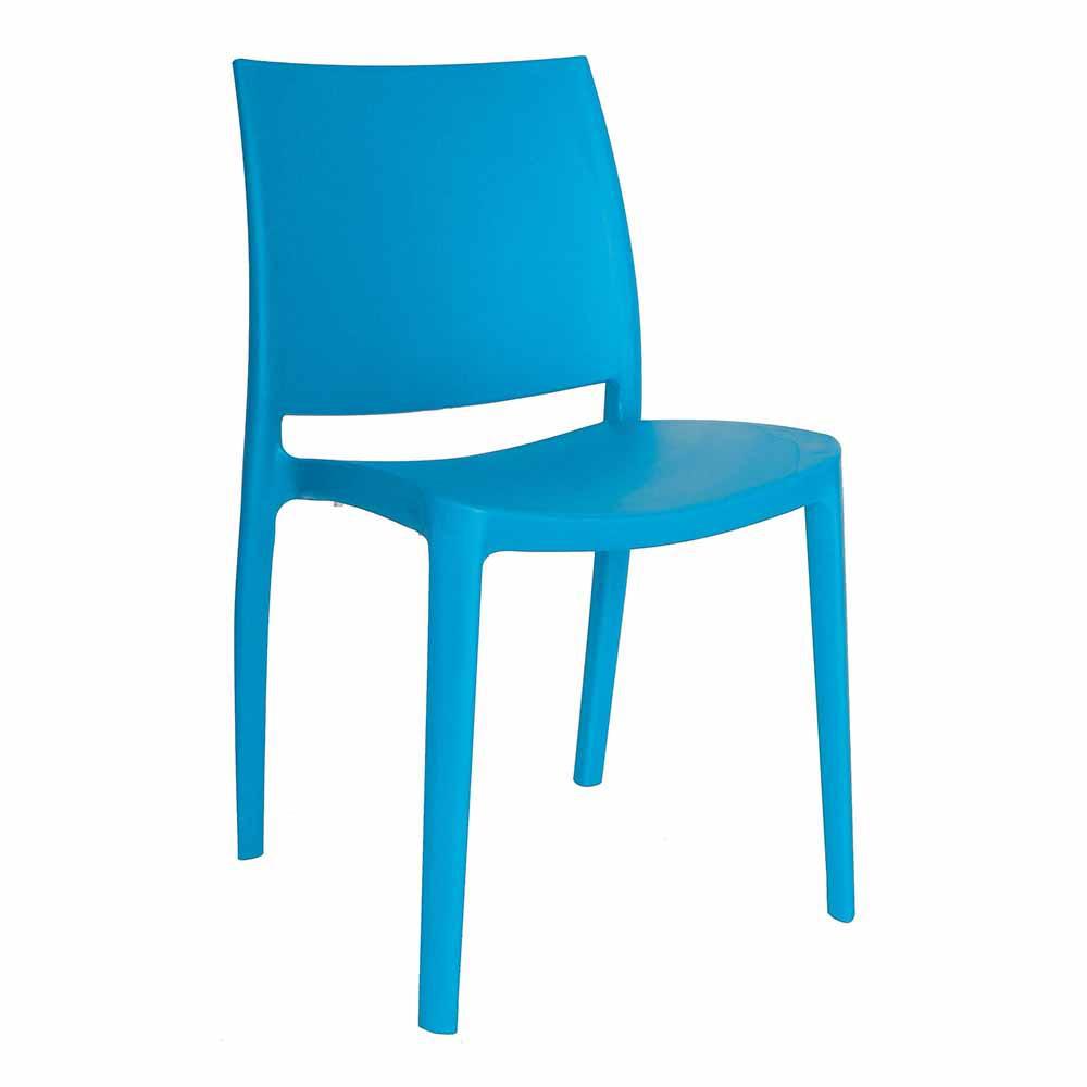 Silla comercial OFFIHO Sensilla OHV-97 monobloque de polipropileno con respaldo alto y patas integradas