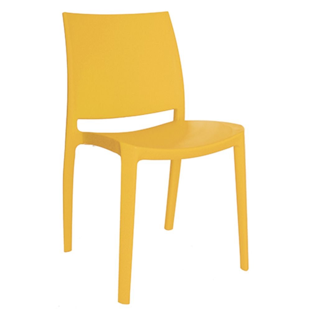 Silla comercial OFFIHO Sensilla OHV-97 monobloque de polipropileno con respaldo alto y patas integradas