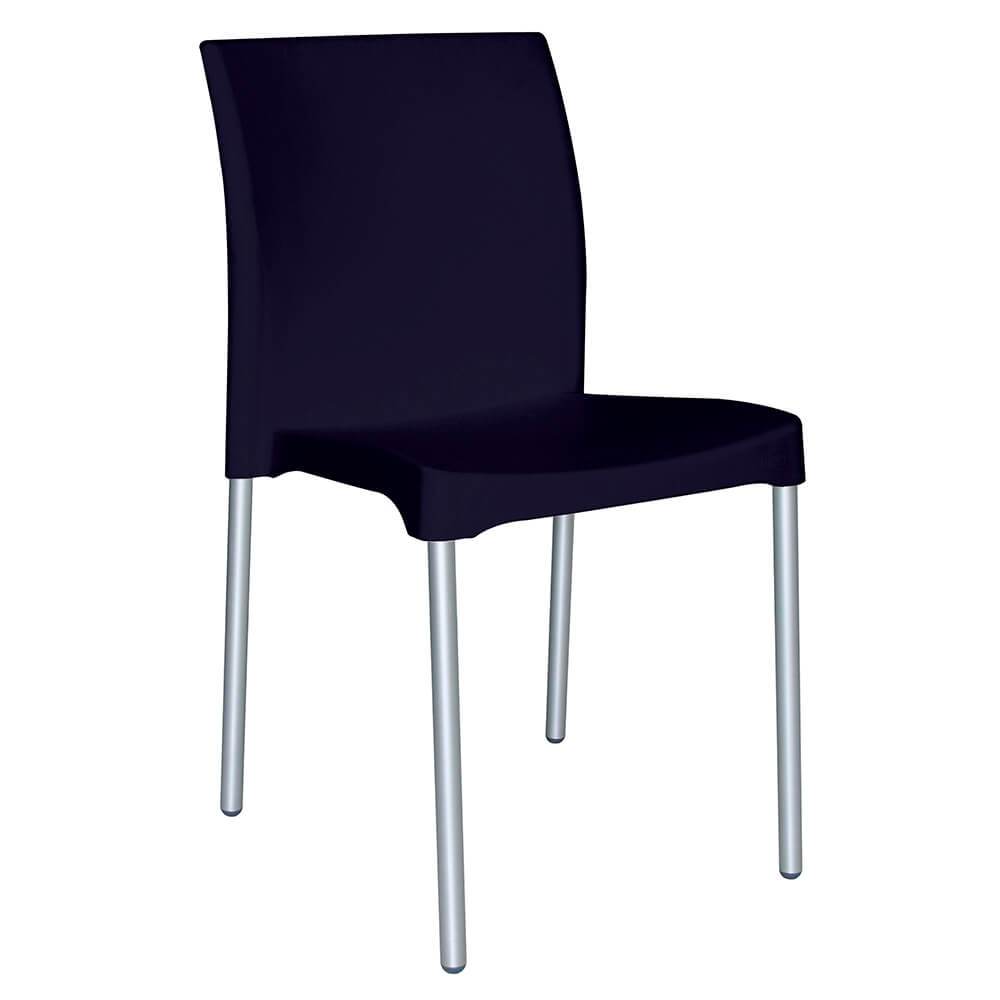 Silla comercial OFFIHO OCEAN OHV-61 con patas de aluminio y asiento de polipropileno