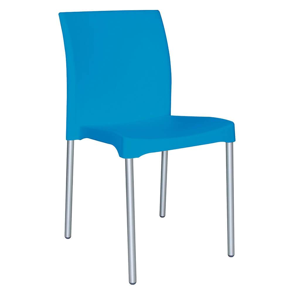 Silla comercial OFFIHO OCEAN OHV-61 con patas de aluminio y asiento de polipropileno